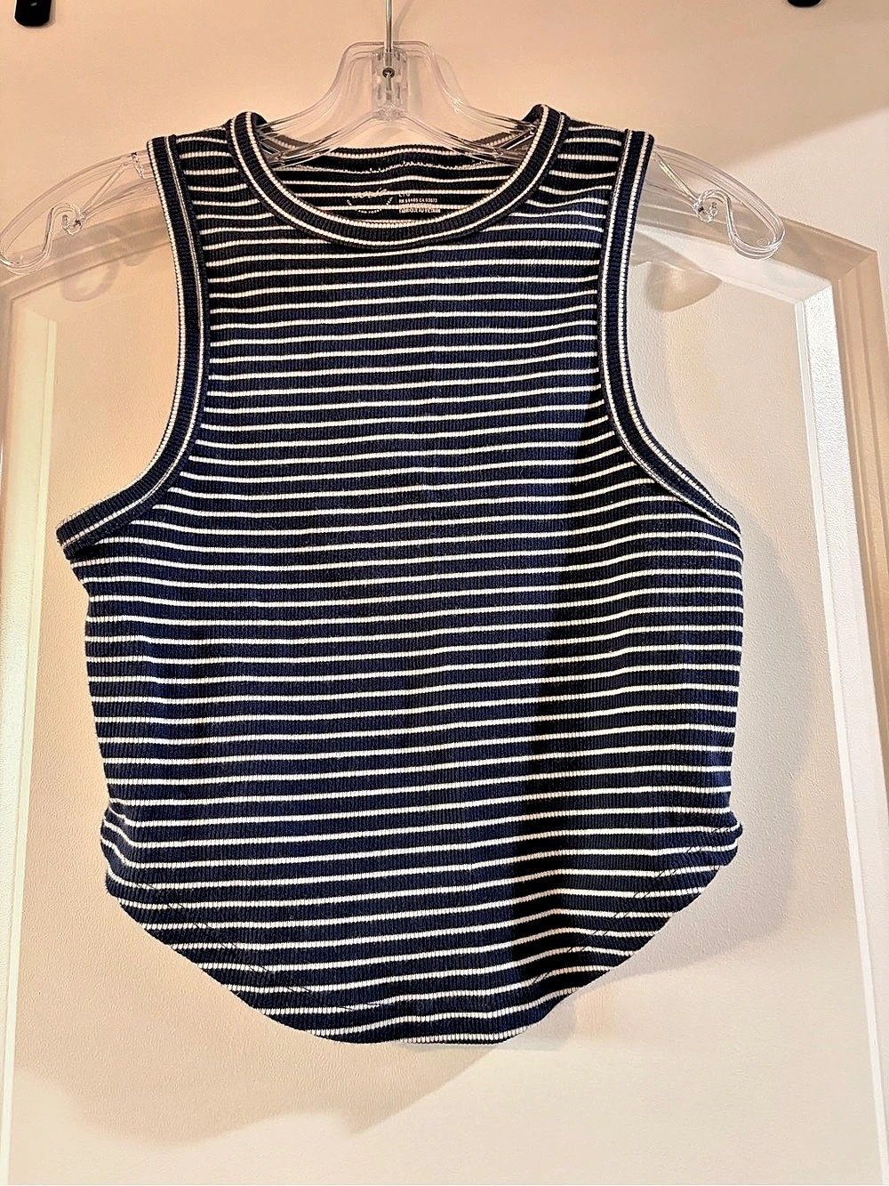 Aerie Striped Tank Top in Navy & White Like New